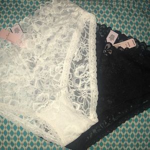 2 pair Victoria’s Secret High rise bikini panties